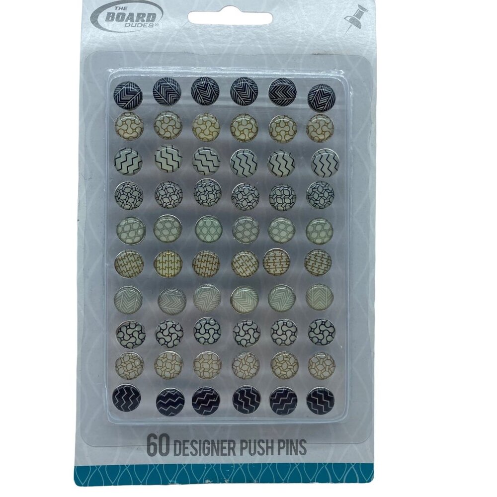 60 Designer Push Pins With Geometric Patterns Office Use By The‎ Board Dudes